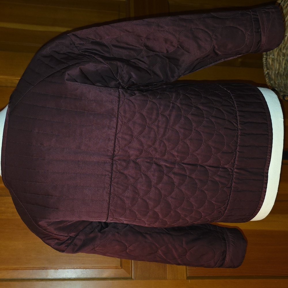 J.CREW Classic Burgundy Wine Quilted Jacket Size XS - Picture 2 of 11